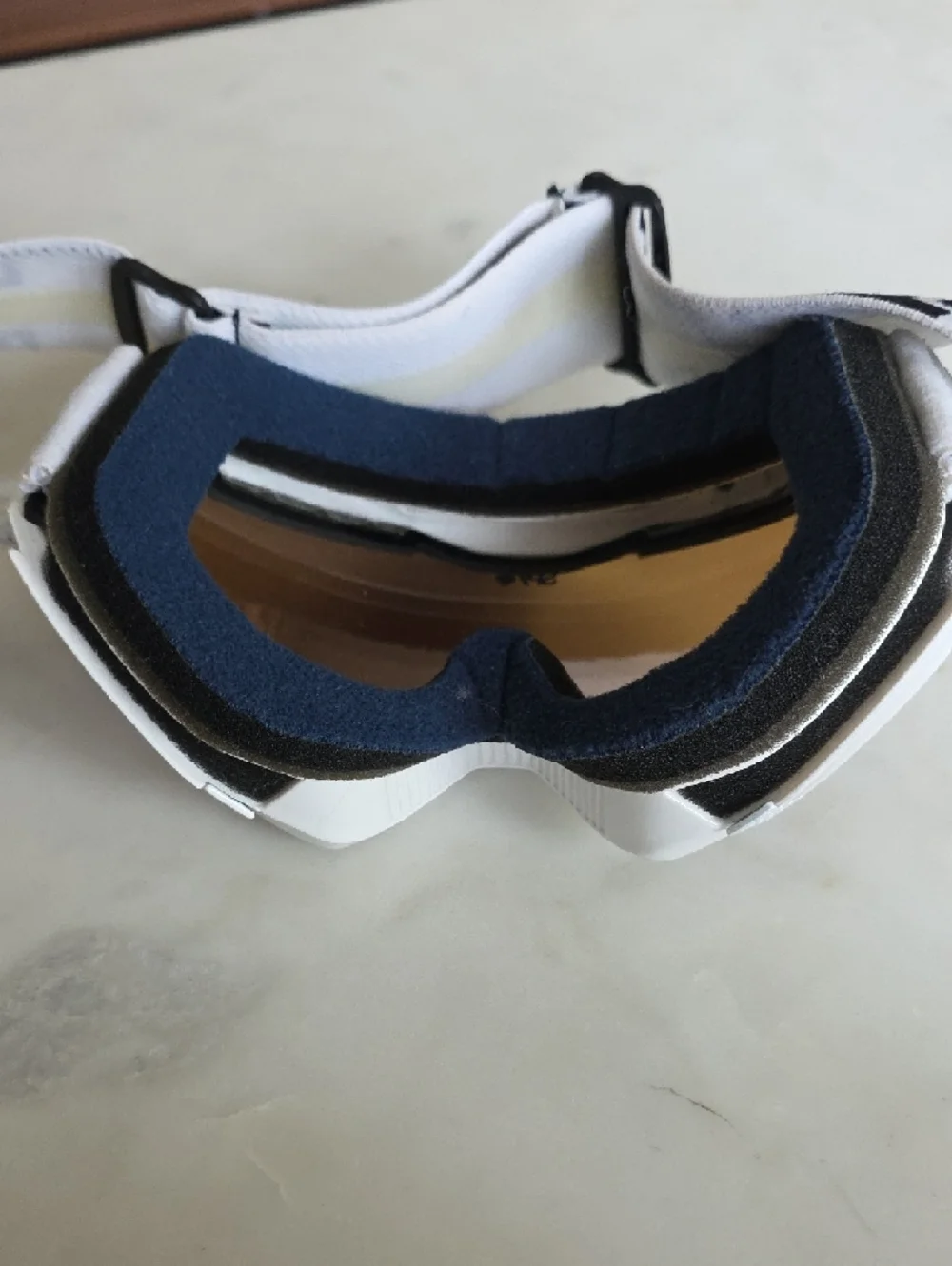SPY White Snow Goggles with Brown Lens